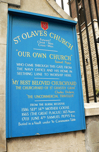 St. Olave's Church, Mother Goose Listing